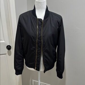 Women's Black Bomber Jacket